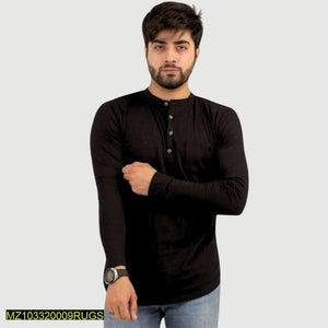 Men's Plain Cotton Jersey Shirt – Round Neck, 1 Pc