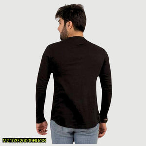 Men's Plain Cotton Jersey Shirt – Round Neck, 1 Pc