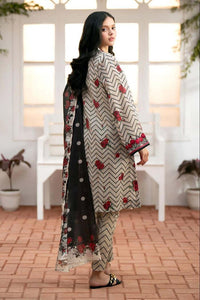 Stylish Off White Printed Suit Set - 3 Pcs with Lawn Fabric