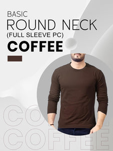 Men's Cotton Plain Round Neck T-Shirt - 1 Pc