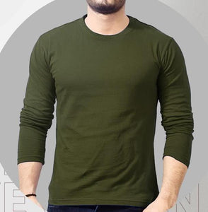 Men's Cotton Plain Round Neck T-Shirt - 1 Pc