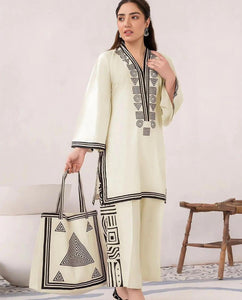 Linen Stitched Printed Shirt & Trouser Set | Lightweight & Stylish Casual Wear