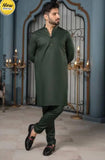 1 Pc Men’s Stitched Wash And Wear Plain Suit Green