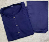 1 Pc Men’s Stitched Wash And Wear Plain Suit Blue