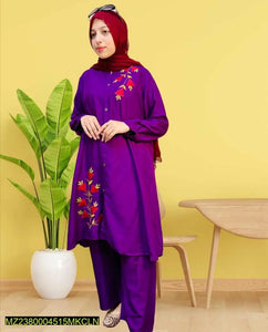 3 Pcs Women's Stitched Lawn Printed Suit